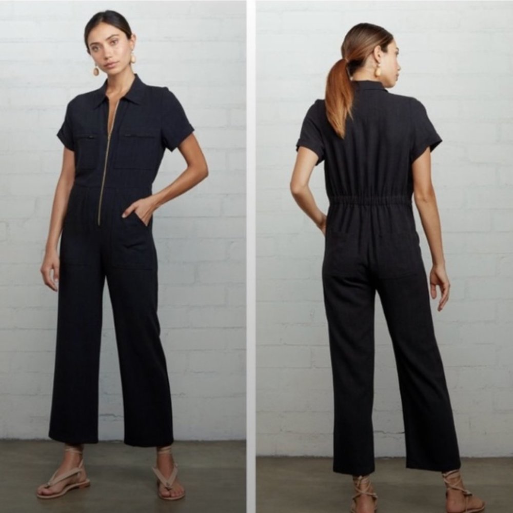 NWT RACHEL PALLY Rocco Jumpsuit Black Linen